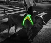 Nylon Flashing LED Dog Harness , Lighted Dog Harness With Rainproof Function